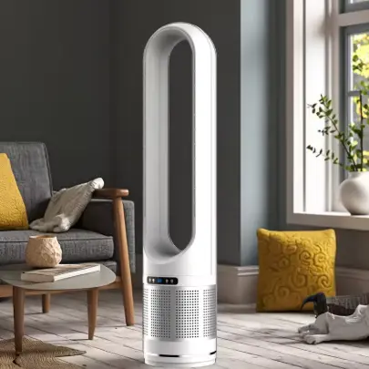 Bezlopatkový ventilátorový ohrievač s čističkou vzduchu